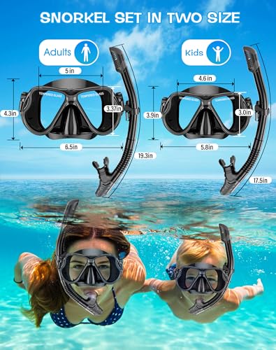 Greatever Dry Snorkel Set,Panoramic Wide View,Anti-Fog Scuba Diving Mask,Professional Snorkeling Gear for Adults - Image 5
