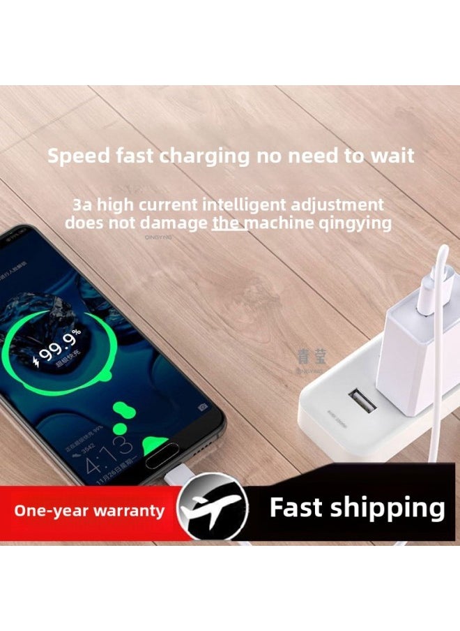 Generic - Anonymous Type-c Data Line Tpyec Super Fast Charging 5a Charging Line Tpc Mobile Phone Line 6a Flash Charging Applicable To China-Color:Jet Line Type Qingying C [120w Fast Charging Qingying Blue Qingying 1m Qingying 1 Pack - Image 1