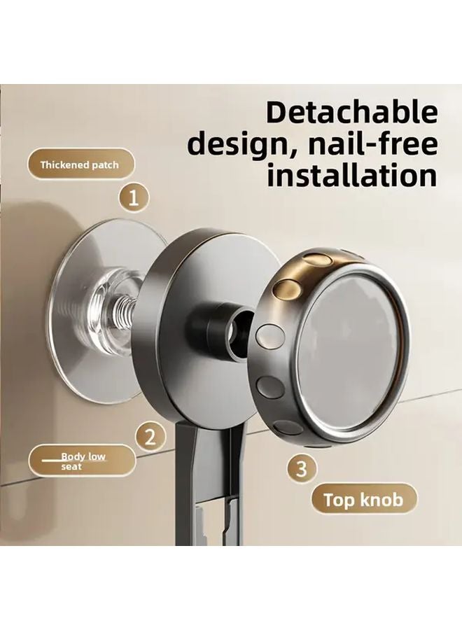 3Pcs White Wall Mounted Hooks No Installation Required Suction Cup Shelves For Room Living Room - Image 5