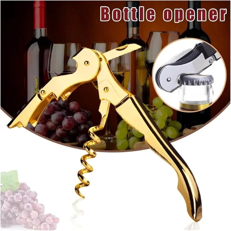 Multipurpose Seahorse Knife Stainless Steel Wine Red Bottle Opener Restaurant Beer(Multicolor 1pcs) - Image 1