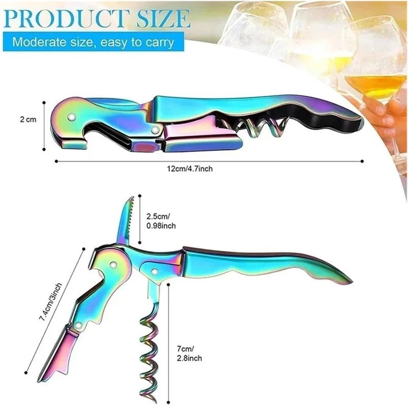 Multipurpose Seahorse Knife Stainless Steel Wine Red Bottle Opener Restaurant Beer(Multicolor 1pcs) - Image 5