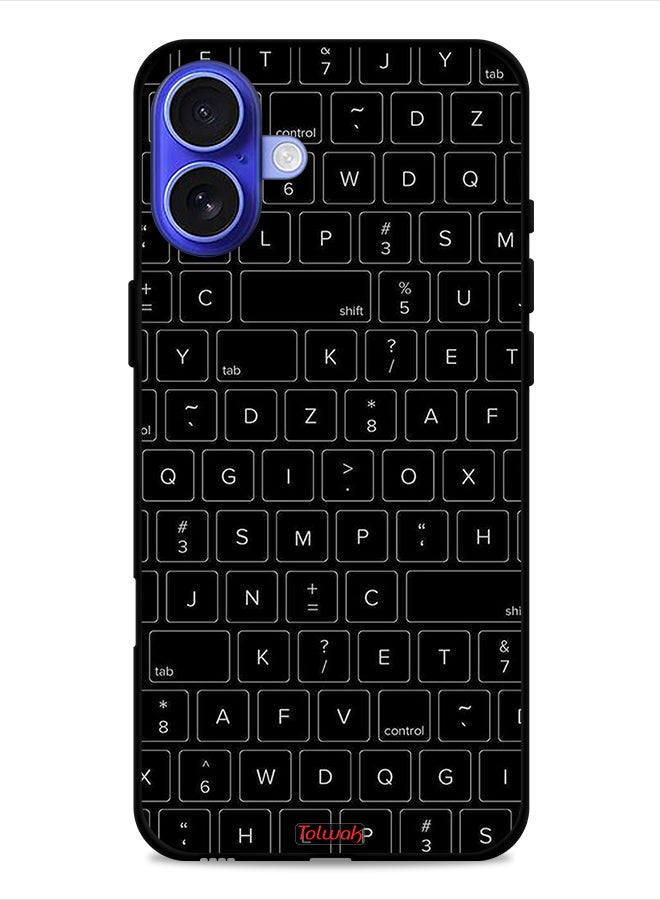 Tolwak Apple iPhone 16 Plus Protective Case Cover Random Keyboard Keys Pattern - Image 1