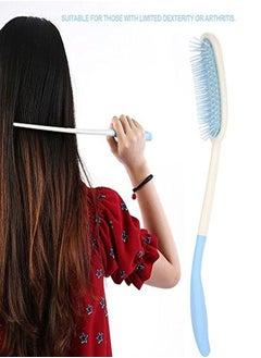 Semme Long Handle Soft Comb And Brush, Long Handled Comb And Brush Set Long Handle Comb Hair Brush Anti-Slip Ergonomic Long Comb Reach(Hair Brush)  - Image 2