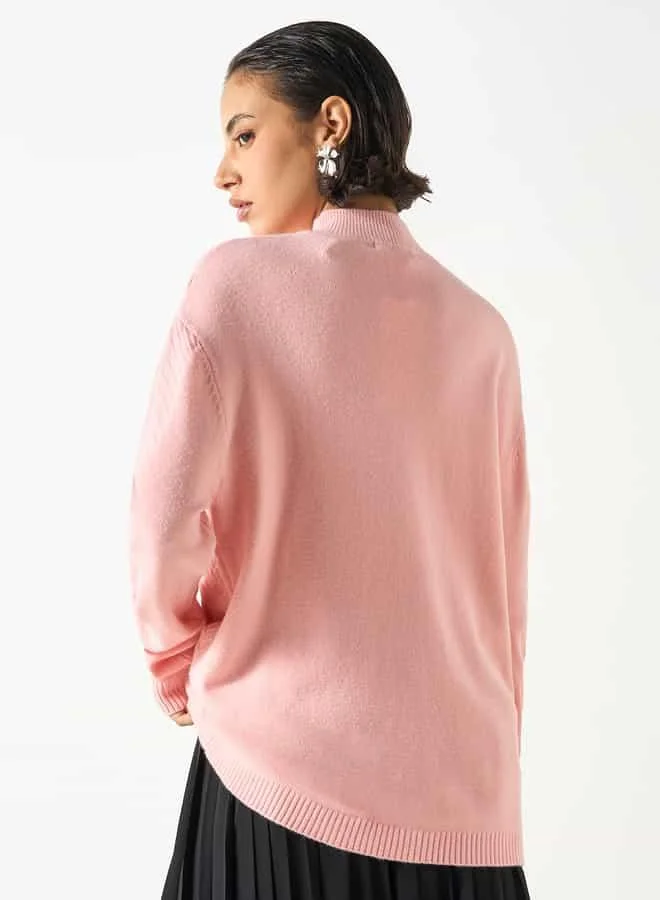 2Xtremz 2Xtremz Textured High Neck Sweater with Long Sleeves