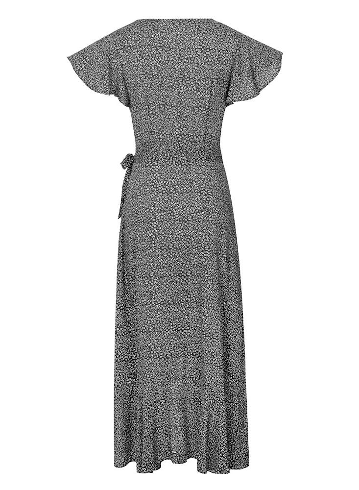 Loquat Summer Women's Casual Holiday Dress Grey  - Image 3