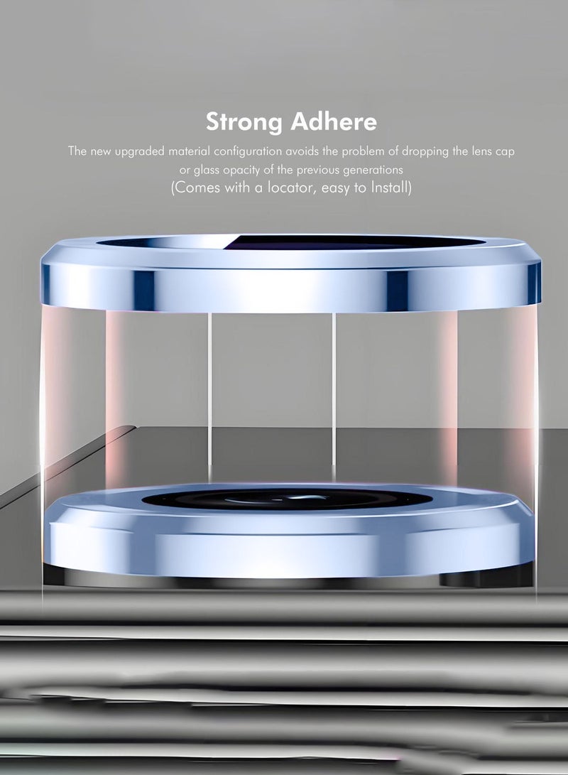 Wtech Apple iPhone 17 5G 2025 Premium Alloy Ring Camera Lens Tempered Glass Protector Shield (MLGICR) - Clear/Light Blue - Image 5