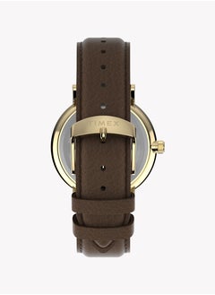 تيميكس ساعة Timex للرجال Southview مع هيكل ذهبي اللون وحزام جلدي بني TW2V91300 للرجال  - Image 2