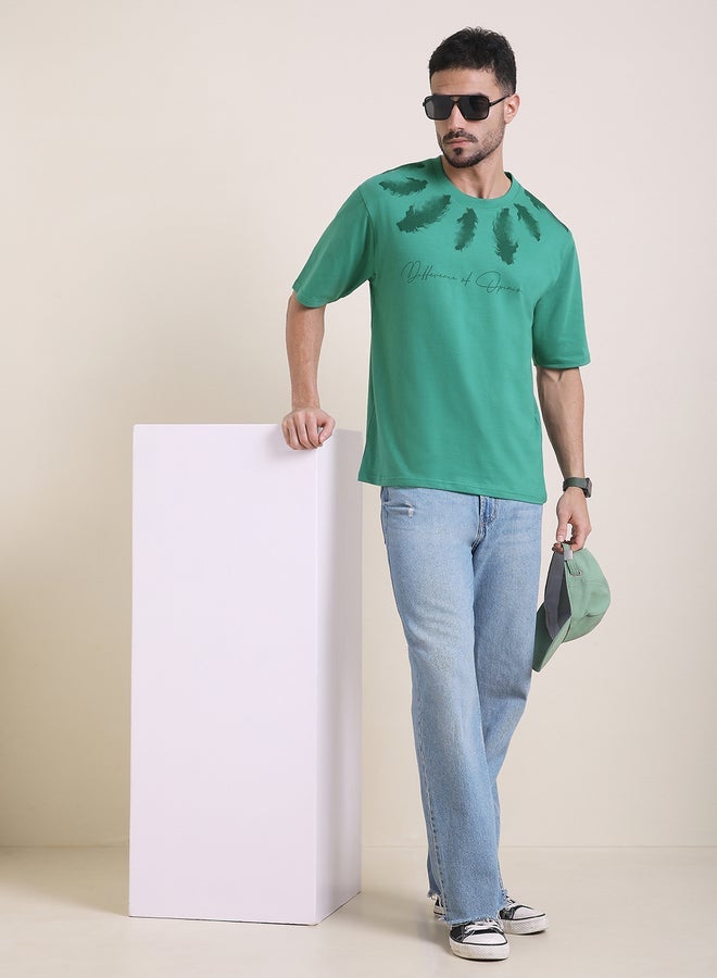 Difference of Opinion Men Oversized Crew Neck Printed T-Shirt - Image 4