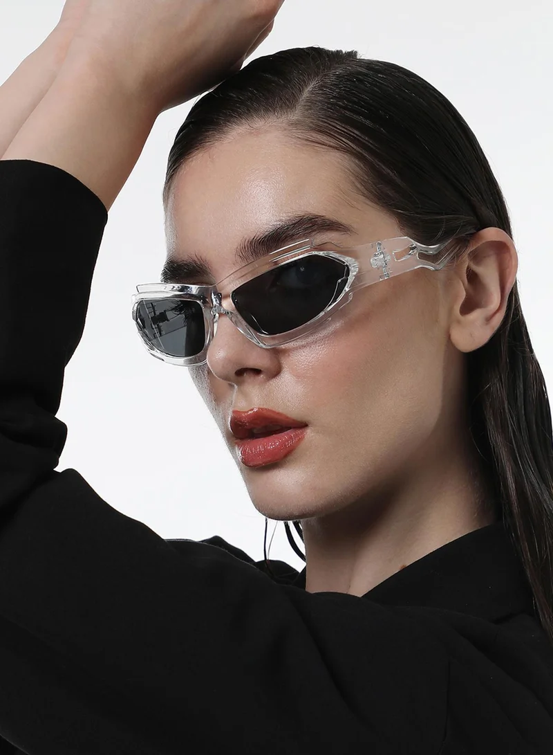 Haute Sauce  The Aspen Wrap Sunglasses - Transparent  | Best Price UAE