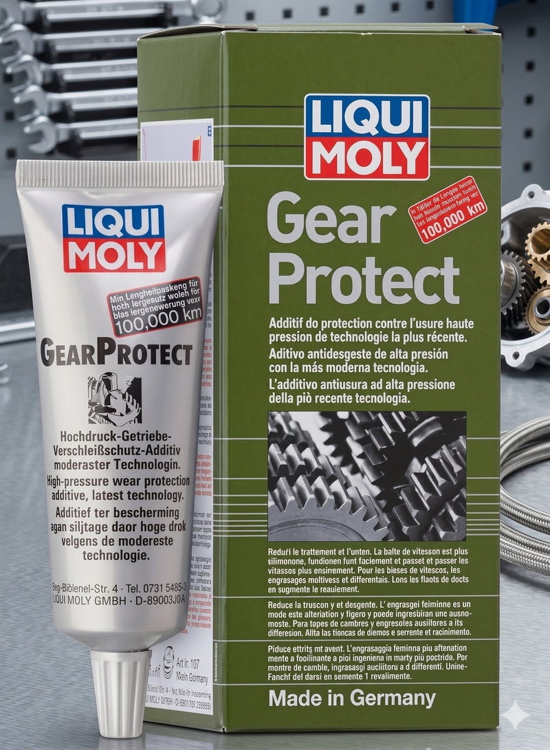 LIQUI MOLY Gear Protect – Advanced Anti-Wear Additive for Manual & Differential Gearboxes, Reduces Friction, Noise & Extends Gear Life - Image 1