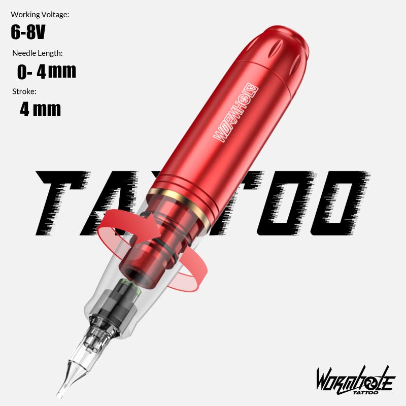 Wormhole Tattoo Kit Tattoo Gun Cartridge Machine Pen for Beginners Rotary Tattoo Machine Kit Professional Complete Tattoo Kit Supplies WTK070-B - Image 2