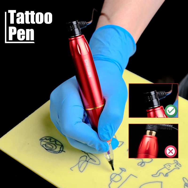 Wormhole Tattoo Kit Tattoo Gun Cartridge Machine Pen for Beginners Rotary Tattoo Machine Kit Professional Complete Tattoo Kit Supplies WTK070-B - Image 3