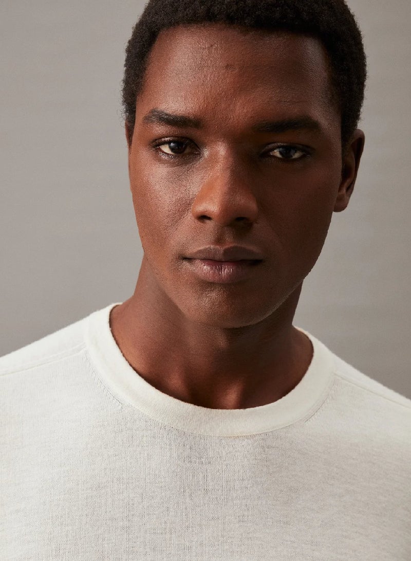 CALVIN KLEIN Knitted Viscose Blend T-shirt - Image 5