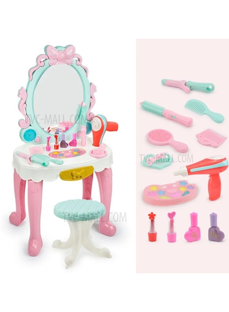واي نوت أجمل طاولة زينة للبنات بصوت وموسيقى وإضاءة – لعبة مكياج للأطفال مع مرآة دوارة وإكسسوارات - Image 1