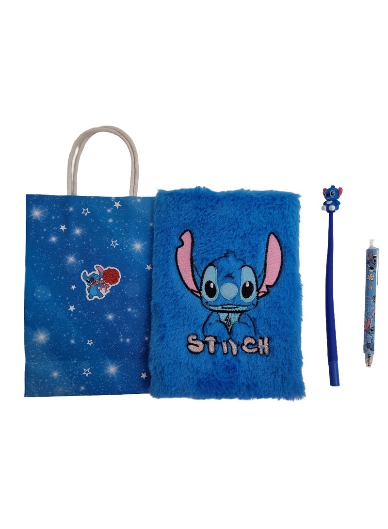 Lilo & Stitch Stitch plush notebook and 2 stitch pen birthday gift - Image 1