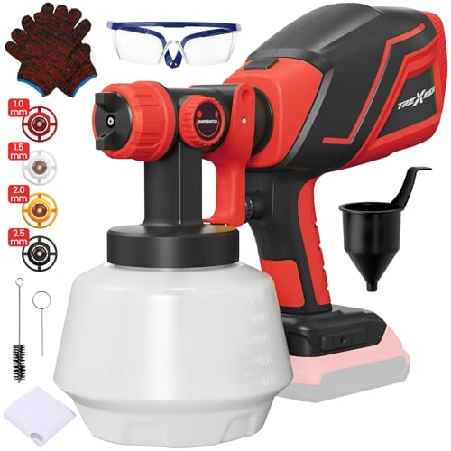 TREXEEN Cordless Paint Sprayer for Mwk M18 18V BatteriesElectric Paint Sprayer with 1200MLEasy to CleanAdjustable Spray Modesfor Home Renovation and Car PaintingBattery Not Included - Image 1