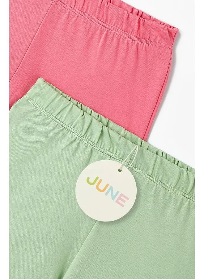JUNE June Girl 2-Pack Short Mint - Pink