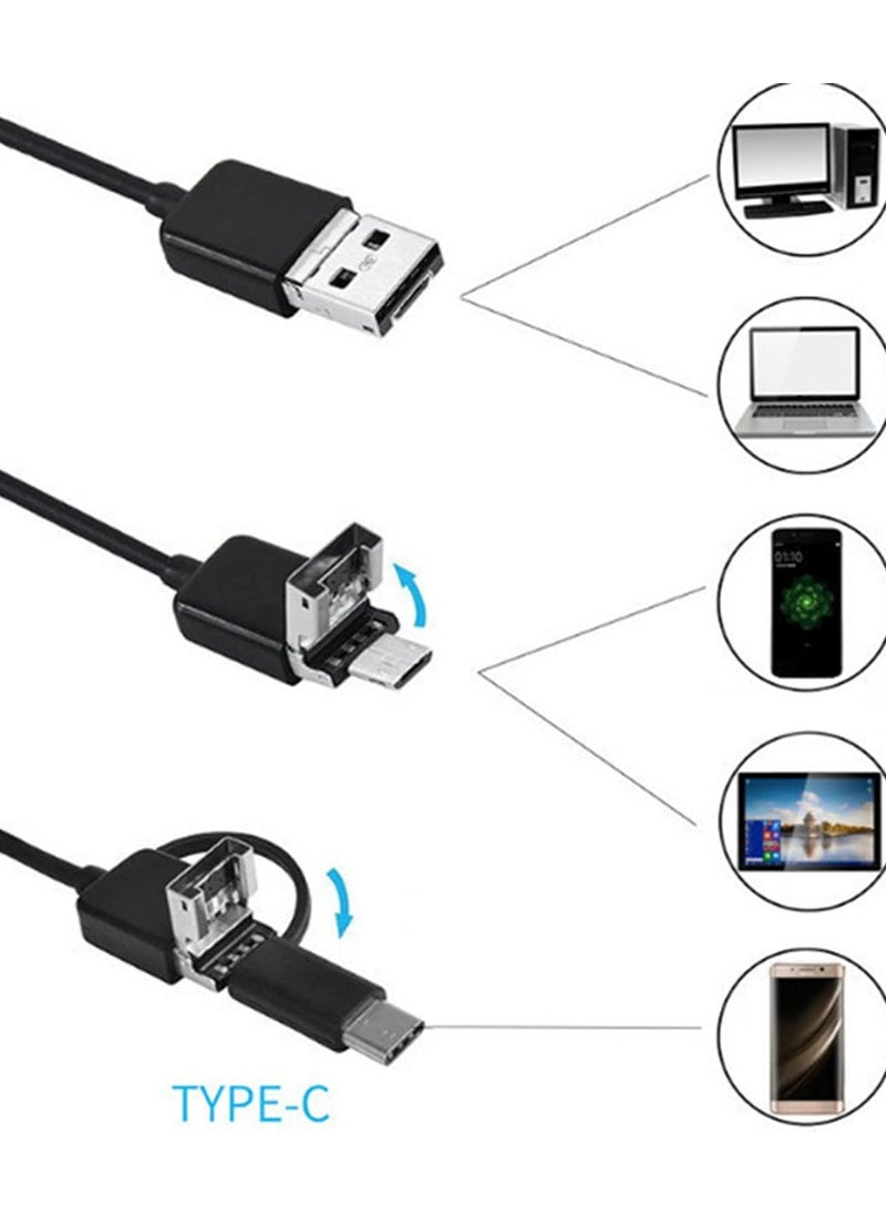 AROAQ Snake Inspection Borescope,Type C Borescope,Scope Camera with Light, USB Endoscope, Type C Borescope, Scope Camera with 8 LED Lights for Android and IOS Smartphone, IPhone, IPad, Samsung  - Image 4