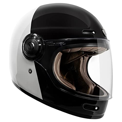 TORC T1 Unisex-Adult Retro Full face Motorcycle Helmets, Gloss Black Fifty One Fifty, X-Large - Image 3