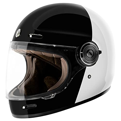 TORC T1 Unisex-Adult Retro Full face Motorcycle Helmets, Gloss Black Fifty One Fifty, X-Large - Image 1
