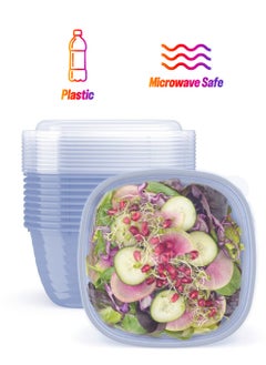 Bentgo Bentgo Prep - 1-Compartment Bowls with Custom Fit Lids - Reusable, Microwaveable, Durable BPA-Free, Freezer and Dishwasher Safe Meal Prep Food Storage Containers - 10 Bowls & 10 Lids (Periwinkle)  - Image 1