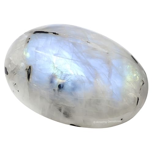 Amazing Gemstone Rainbow Moonstone Crystals and Healing Stones - Large Palm Stone Crystals Piedra - Crystal for Good Luck, Positive Energy, Meditation - Unique Stocking Stuffers Gifts for Women, Men - Image 2