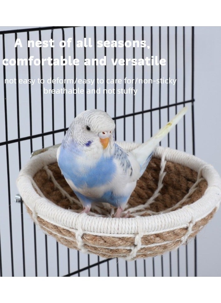 Woven Cotton Bird Nest Breeding Nest Parrot Bed Bird Cage Bed - Image 4