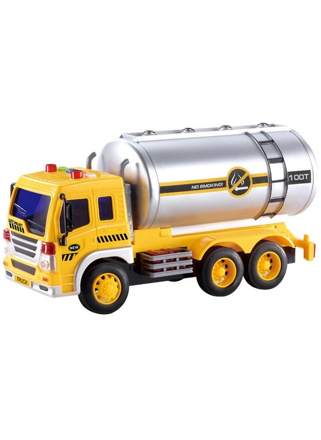 PowerTRC PowerTRC Push & Go Friction Powered Oil Truck Toy with Light and Sound | Realistic Play Oil Tanker Truck Toy Gift for Boys and Girls  - Image 1