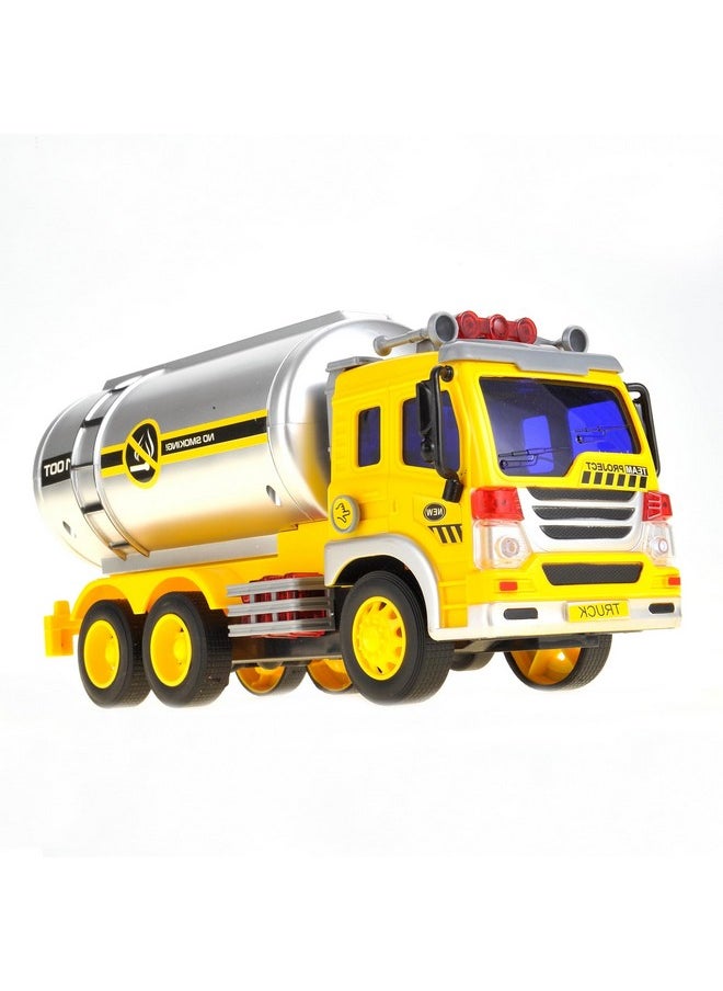 PowerTRC PowerTRC Push & Go Friction Powered Oil Truck Toy with Light and Sound | Realistic Play Oil Tanker Truck Toy Gift for Boys and Girls  - Image 2