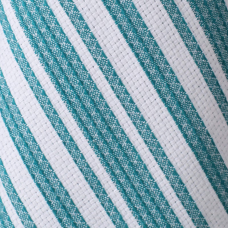 Goroly Home 6 Pack 100% Cotton Farmhouse Vintage Dish Towels Tea Towels Highly Absorbent Quick Dry Professional Grade Cleaning Towels with Hanging Loop - Stripes - 18x28 Inch - Teal - Image 3