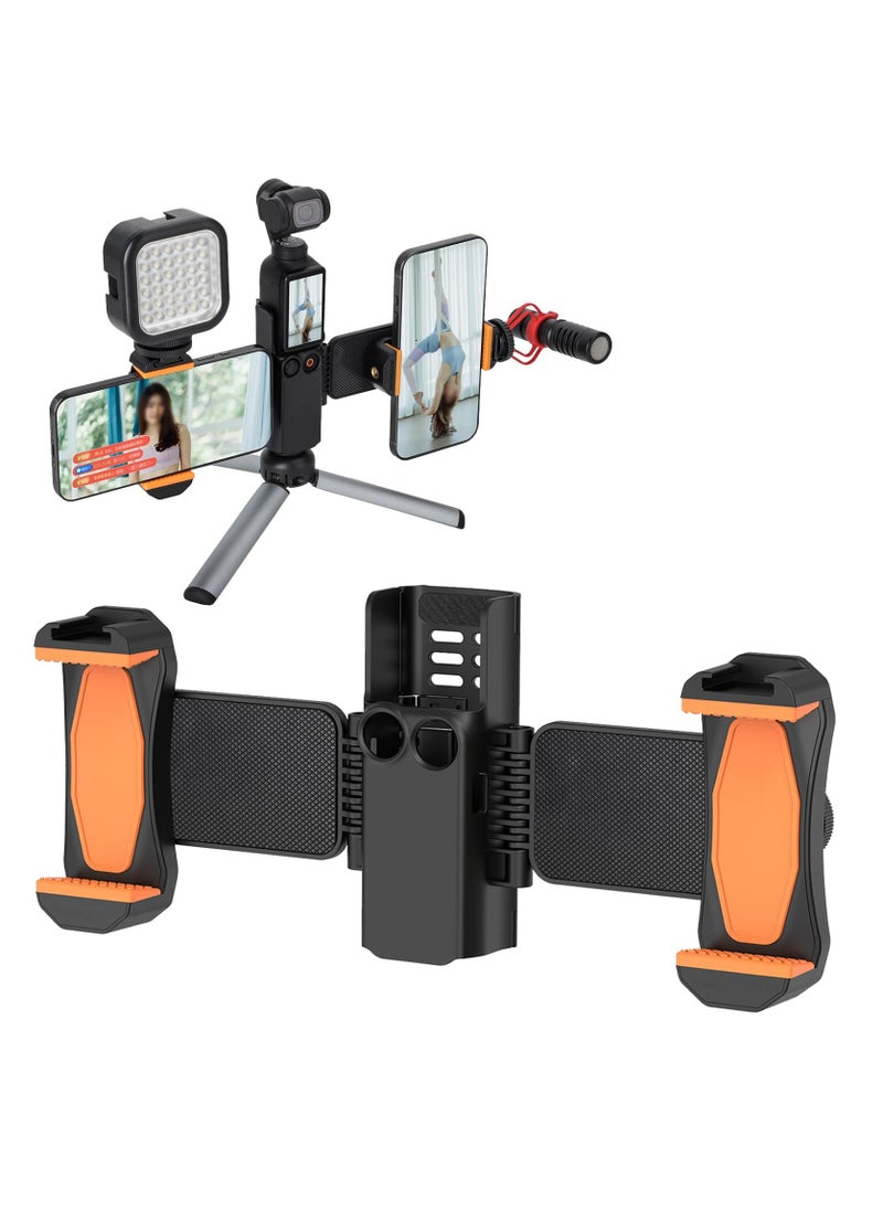 KASTWAVE حامل هاتف مزدوج لـ DJI Osmo Pocket 3 حامل الهاتف المحمول مشبك الهاتف المشبك ترايبود محول ملحقات توسيع الكاميرا  - Image 1
