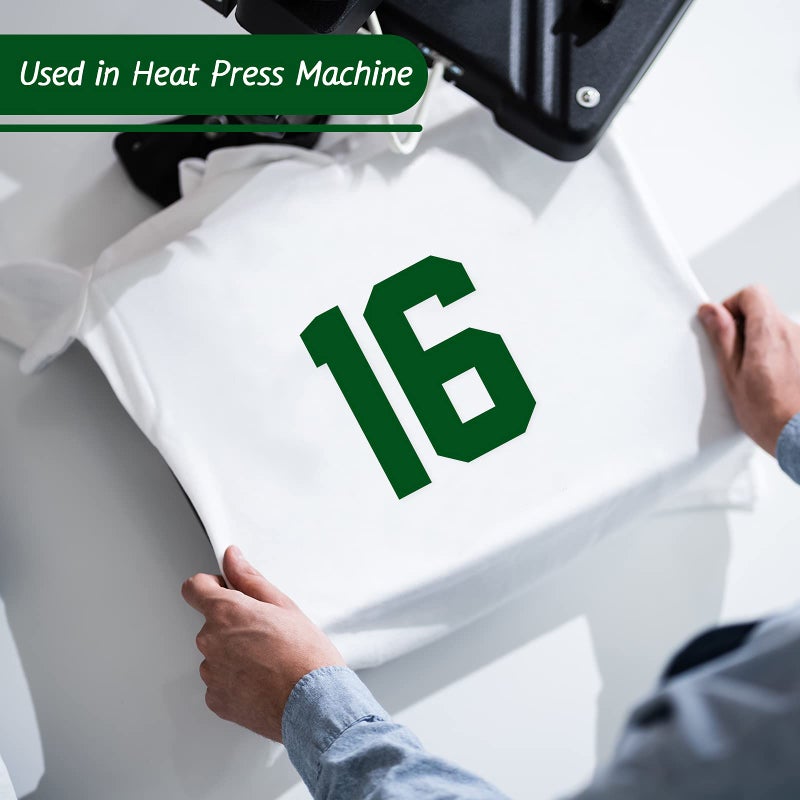 Zonon 22 Pieces Iron on Numbers T Shirt Heat Transfer 0 to 9 Jersey Numbers for Team Uniform Sports(Green 8 Inch) - Image 5