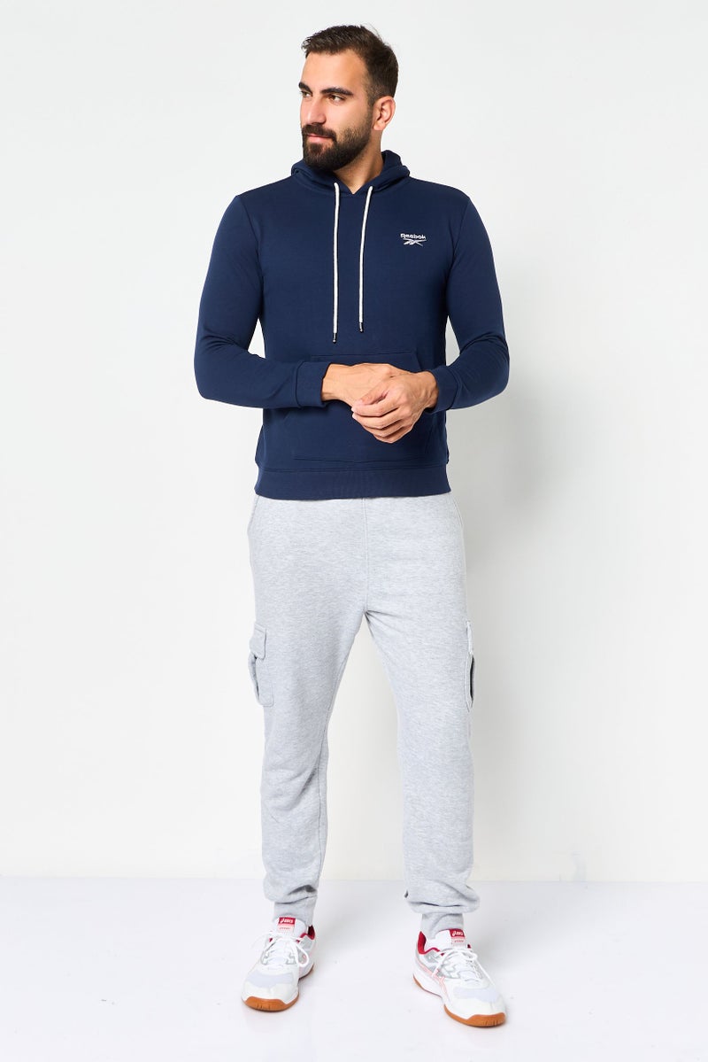 Reebok هودي رياضي للرجال بأكمام طويلة، لون كحلي - Image 2