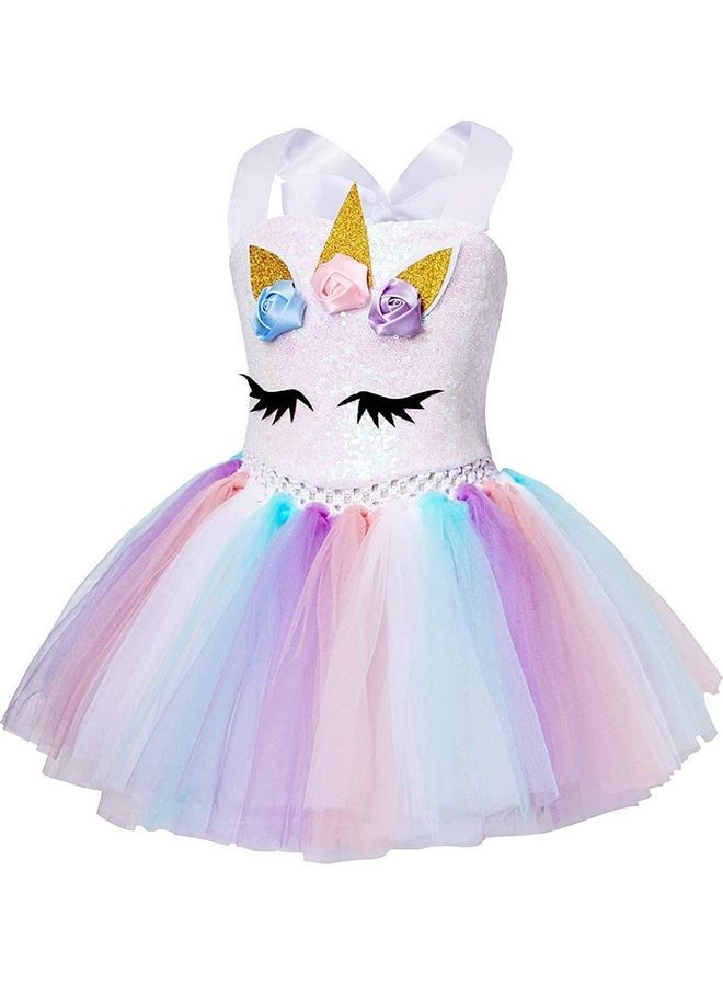 NIBEMINENT Princess Cosplay Costume With Unicorn Headband 120cm - Image 2