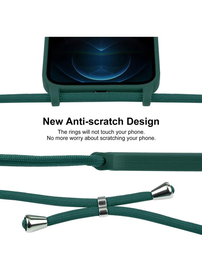 Zaboon Case For iPhone 12 Pro Max Crossbody Lanyard Liquid Silicone Case - Image 3