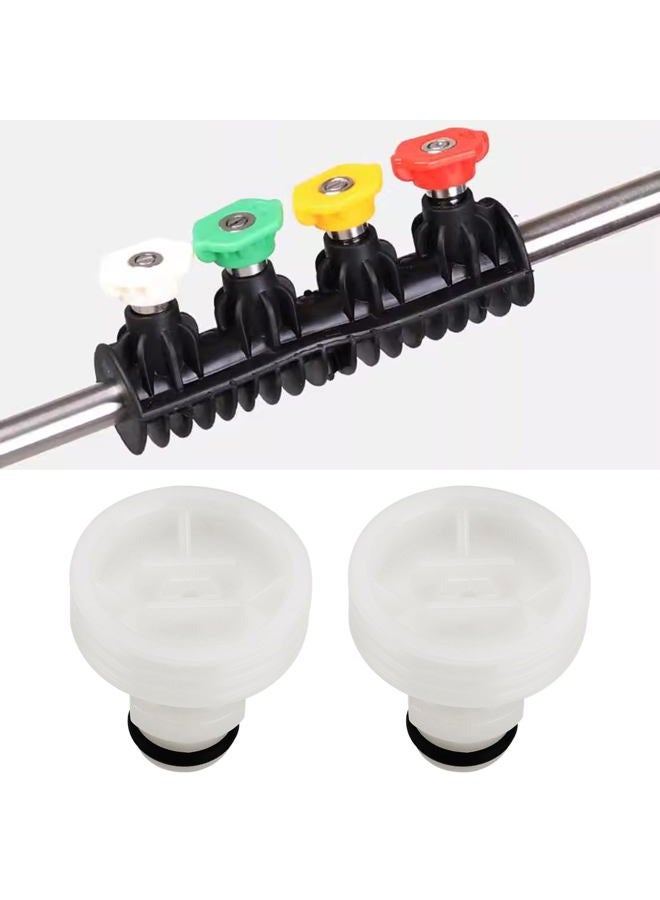 ECSiNG 2pcs High Pressure Cleaning Replacement Nozzle High Pressure Cleaning Equipment Plastic Nozzle Compatible with Karcher K6 K7 PS20, White - Image 3