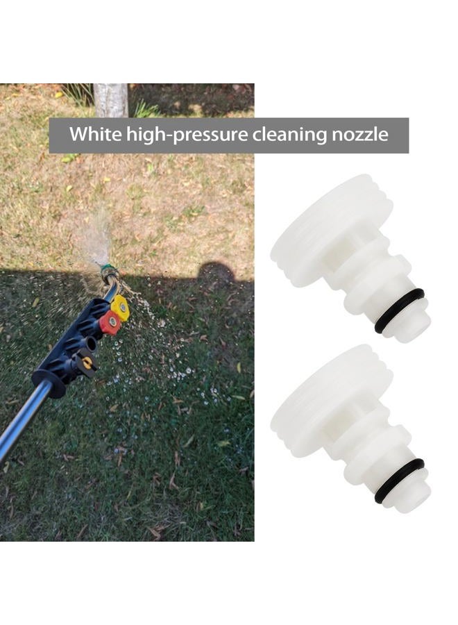 ECSiNG 2pcs High Pressure Cleaning Replacement Nozzle High Pressure Cleaning Equipment Plastic Nozzle Compatible with Karcher K6 K7 PS20, White - Image 2