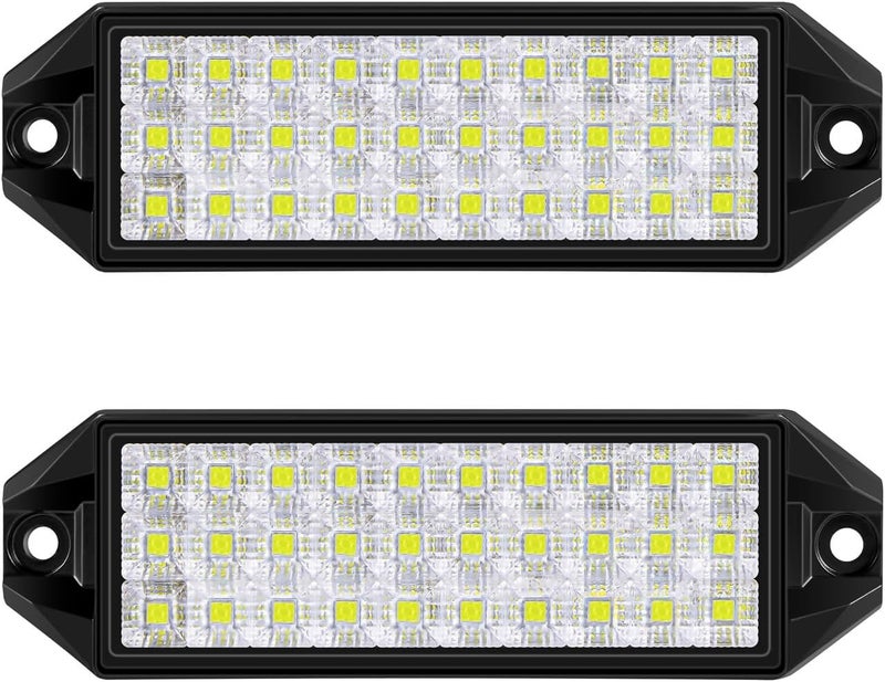 شريط إضاءة LED للشاحنة، 2 قطعة، 6 بوصات، أضواء عكسية شعاع غمر للشاحنة والجرار والمركبة الرباعية والقارب، 12 فولت، شريط إضاءة صغير - Image 1