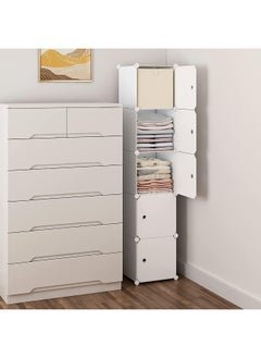 Generic SUPAAR Cube Storage Organizer Cabinet Closet Storage Shelves Plastic Storage Shelving for Bedroom, Living Room, Office (5 cube white)  - Image 2
