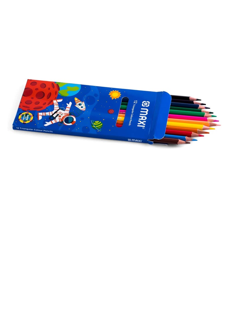 ماكسي قلم من اللباد 12 لونًا + قلم تلوين 12 لونًا + أقلام تلوين 12 لون، ارسم اللون أو قم بالتزيين مع هذه المجموعة المذهلة - Image 2