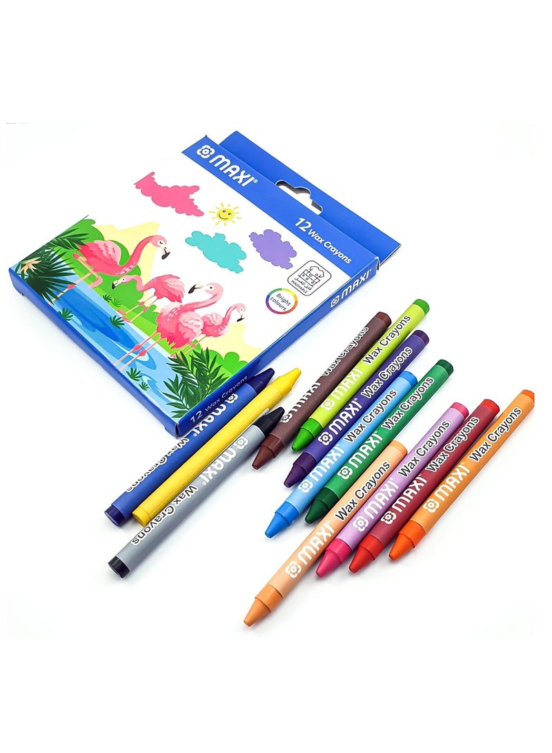 ماكسي قلم من اللباد 12 لونًا + قلم تلوين 12 لونًا + أقلام تلوين 12 لون، ارسم اللون أو قم بالتزيين مع هذه المجموعة المذهلة - Image 3