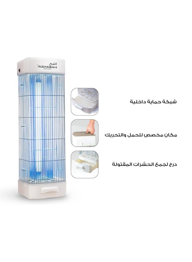 الشبح مزيل الحشرات الطائرة - أفضل صاعق للحشرات - مصيدة البعوض والذباب - للاستخدام الداخلي والخارجي - تخلص من الحشرات الطائرة باستخدام ضوء الأشعة فوق البنفسجية 22-25 واط وصدمة كهربائية 3800 فولت - Image 3