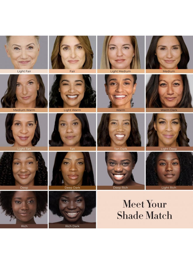 LUMINESS - LUMINESS Silk Airbrush Spray Foundation Makeup Starter Kit - Full Coverage Foundation, Primer & Dual-Sided Angled Buffing Brush - Medium Warm - Image 1