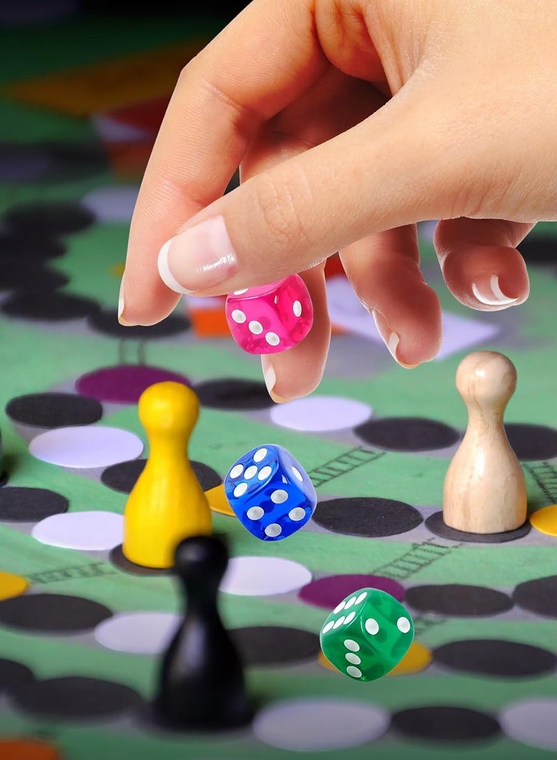 general 100Pcs Colored Dice Set Standard 16mm Game Dice Bulk with a Black Drawstring Storage Bag, for Learning, Dice for Classroom - Image 4