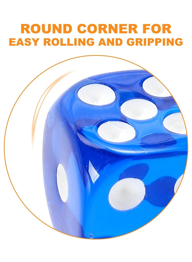 general 100Pcs Colored Dice Set Standard 16mm Game Dice Bulk with a Black Drawstring Storage Bag, for Learning, Dice for Classroom - Image 5