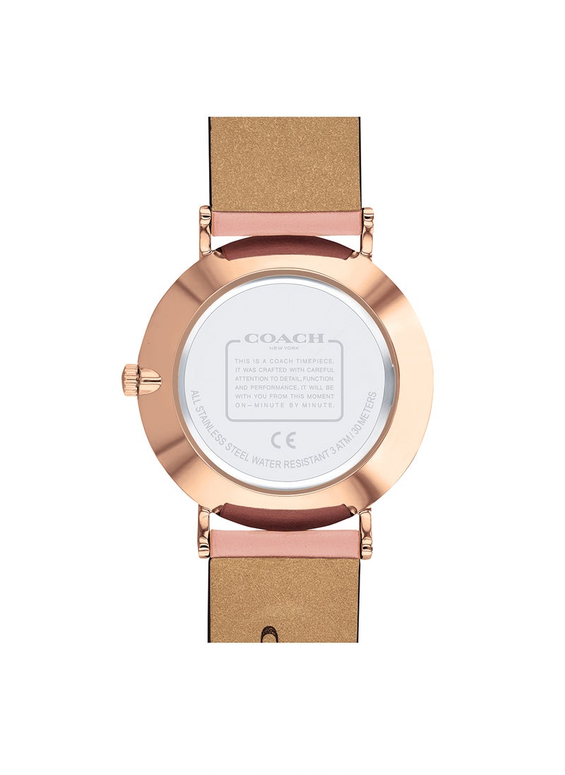 COACH - Women's Analog Round Shape Leather Wrist Watch 14503770 - 36 Mm - Image 1