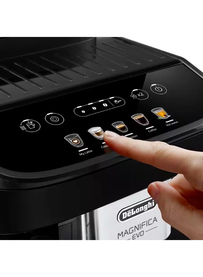ديلونجي De'Longhi Magnifica Evo Automatic Coffee Machine, LatteCrema System, Black - ECAM290.61.B 1.8 L 1450 W ECAM290.61.B Glossy Black - Image 3