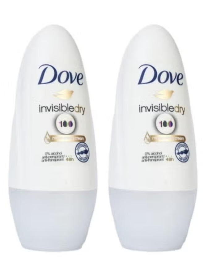 دوف قطعتين دوف مزيل عرق انفيزبل دراي رول أون 50 مل - Image 1