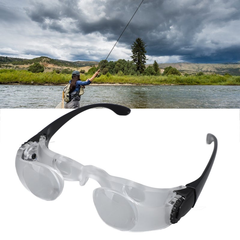 Binocular Glasses Magnifier Fishing Glasses 4X with 3 Color Polarized Clip Filter Comfort Nose Pad Adjustable Telescope Glasses for Concert - Image 5
