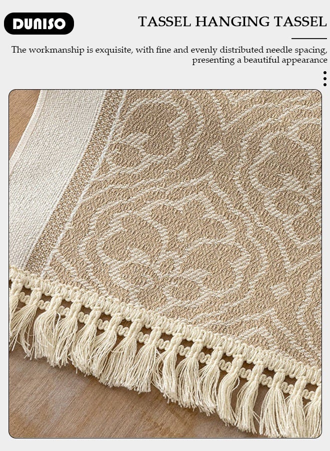 DUNISO Table Runner with Tassels, Luxury Decorative Dresser Runner, Nordic style Table Runner Cloth, Waterproof Reusable  Dining Table Runner, Table Decor for Home, Wedding and Party , 13.7×70.8 inch - Image 5